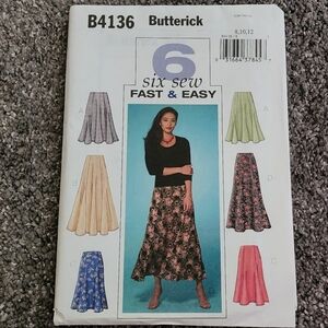Butterick skirt 6 ways #5446 sewing pattern, sz: 8-12 - NEW!